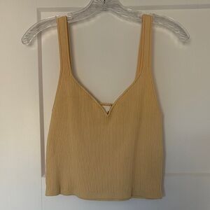 Ribbed Tan Crop Top